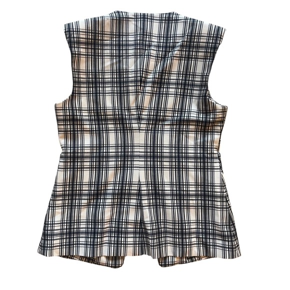 Veronica Beard NWT Tamara Vest Ivory Navy Tweed Sleeveless Lady Jacket-Size 10 - Picture 6 of 13